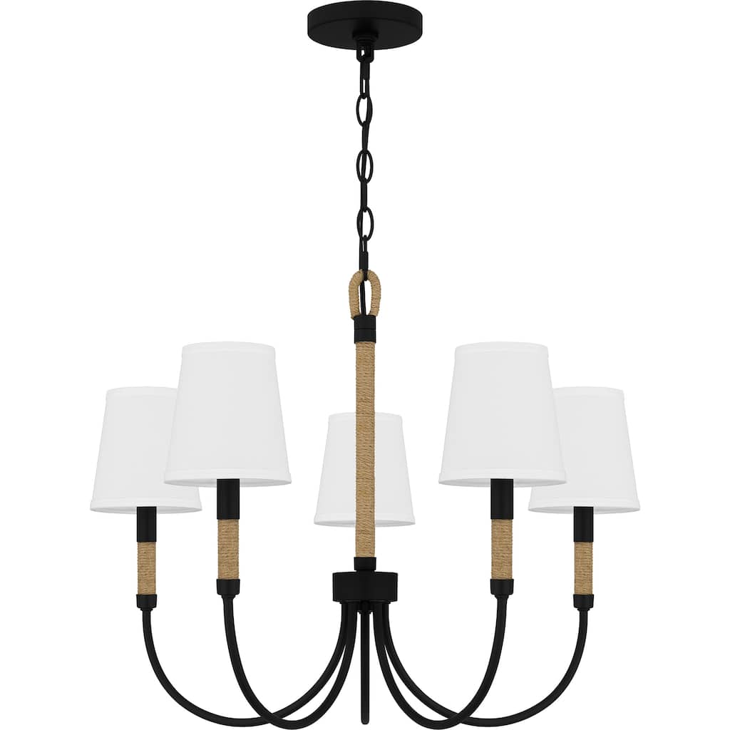 Bayside 5-Light Matte Black Chandelier