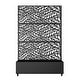 preview thumbnail 101 of 103, 72 in Metal Movable Planter Box with Trellis Privacy Screen Lockable Wheels