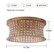 preview thumbnail 6 of 21, 4/5-Light Glam Distressed Copper Crystal Flush Mount Ceiling Light