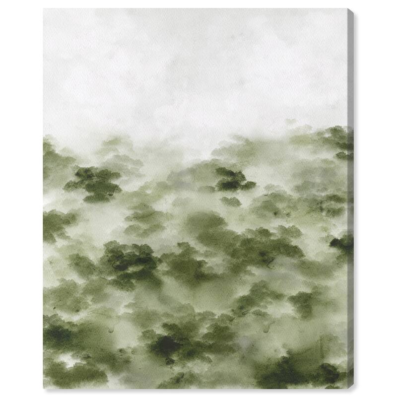 Art Remedy Foggy Rainforest Gallery Wrapped Watercolor Boho Abstracts - 16 x 20