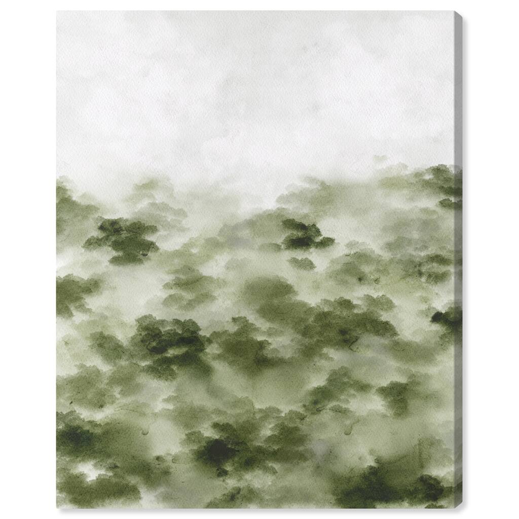Art Remedy Foggy Rainforest Gallery Wrapped Watercolor Boho Abstracts
