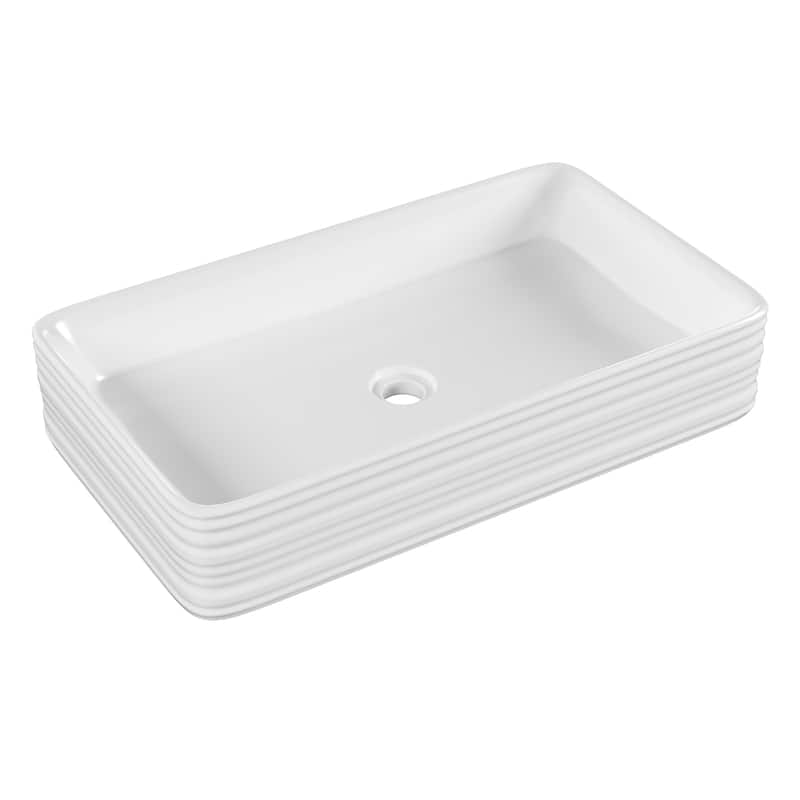 Nancy 25'' Vessel Sink In White - 26.6" x 14.95" 4.7"