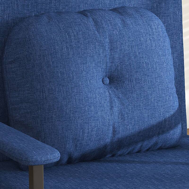 Roomfitters 3-in-1 Convertible Chair Folding Sofa Bed, 5-Position Adjustable Backrest Sleeper Chair with Pillow, Blue