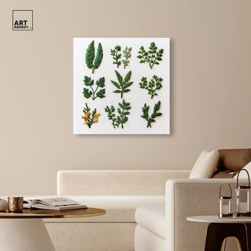 Stitched Sprout I Canvas by Art Remedy, Gallery Wrapped
