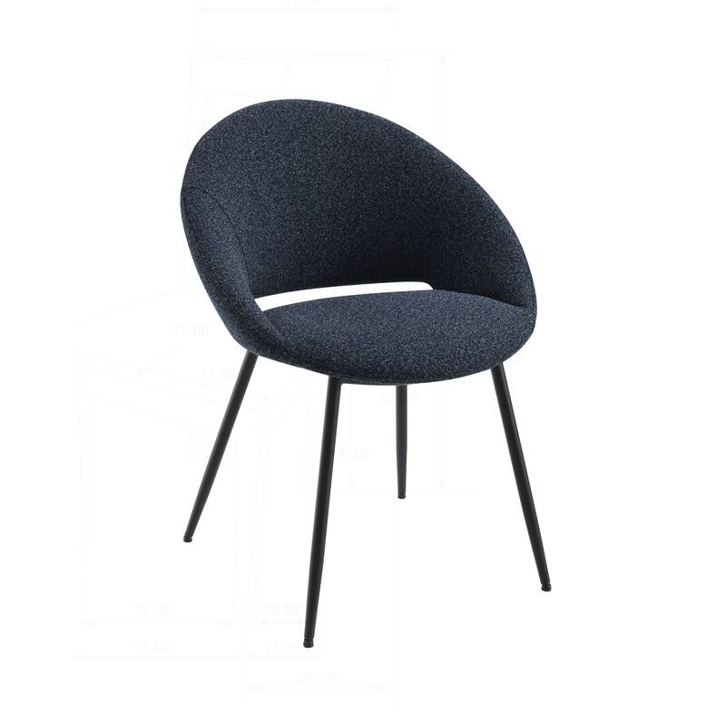 Comfortable and Stylish Side Chair Set for Versatile Use - Black - Set of 2