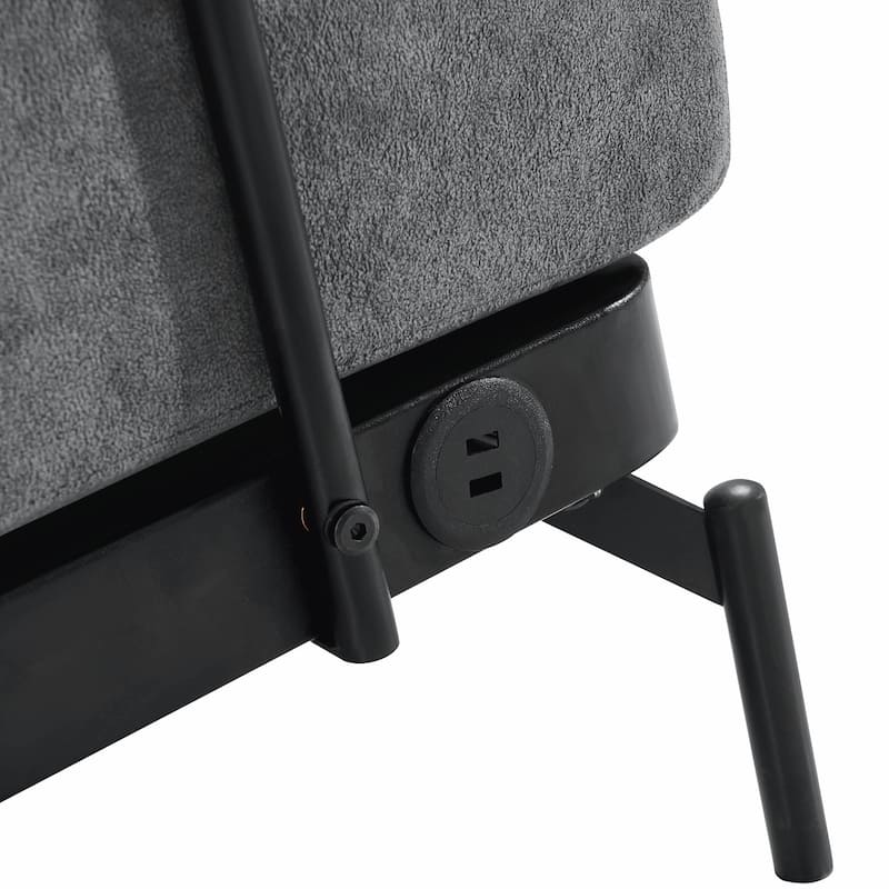 Modern Loveseat Sofa 59" Sofa Couch 2-Seater with Flexible USB Ports and Unique Cylindrical Armrests