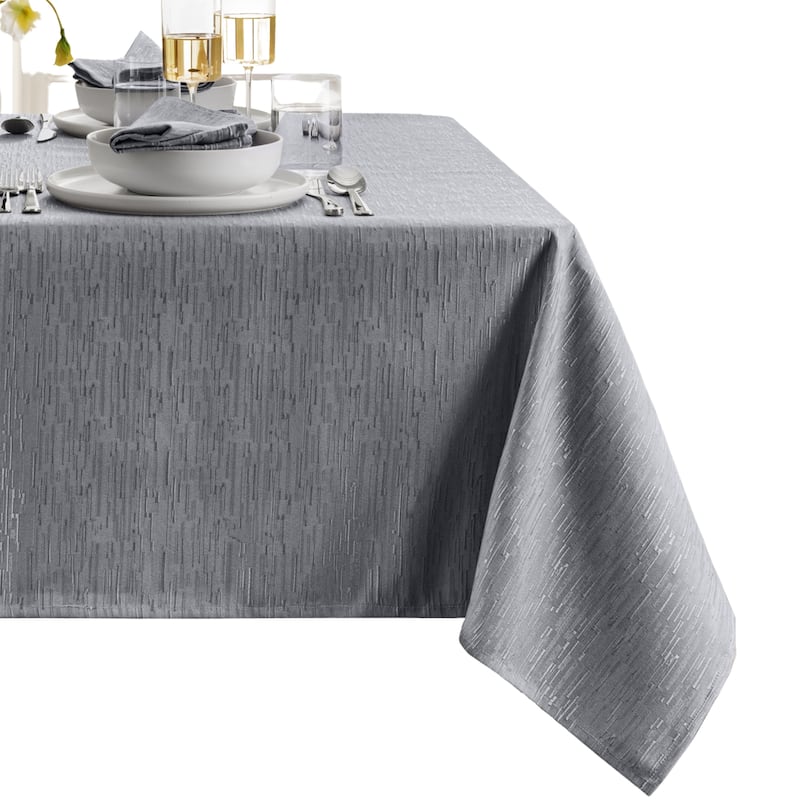 Continental Solid Texture Water and Stain Resistant Tablecloth