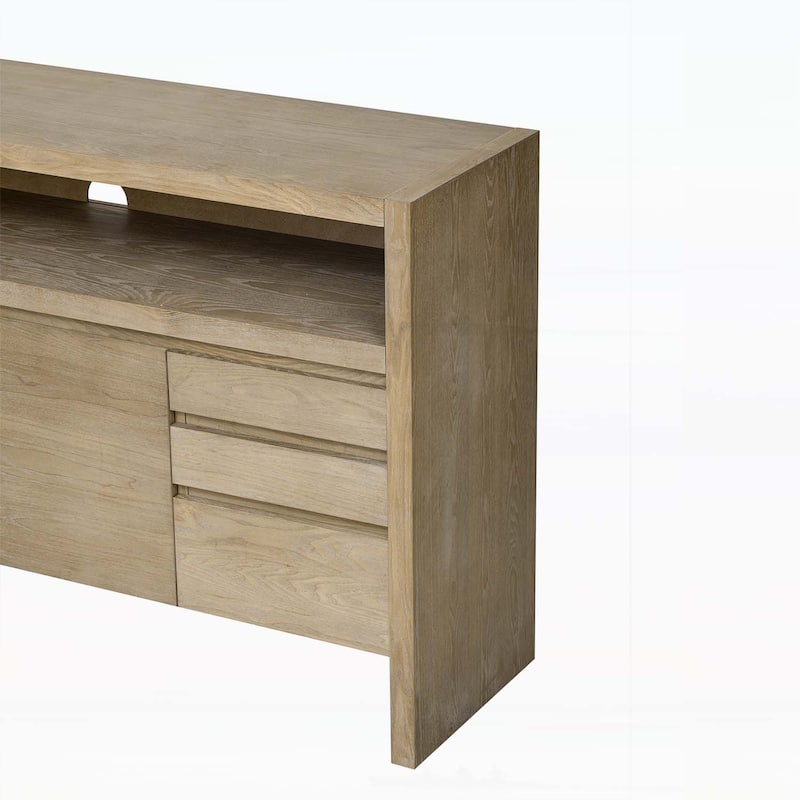 Functional Sideboard with Drawers and Semi - Open Shelf