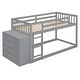 preview thumbnail 45 of 71, Twin and Full Bunk Bed with 4 Drawers and 3 Shelves