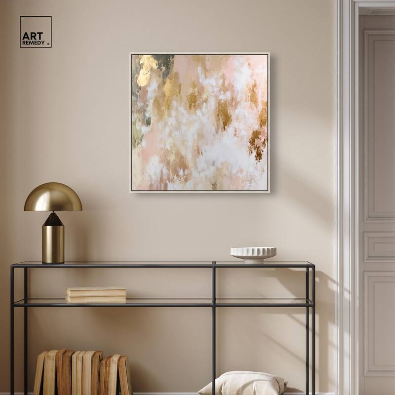 Golden Glimmer Gesture III Canvas by Art Remedy