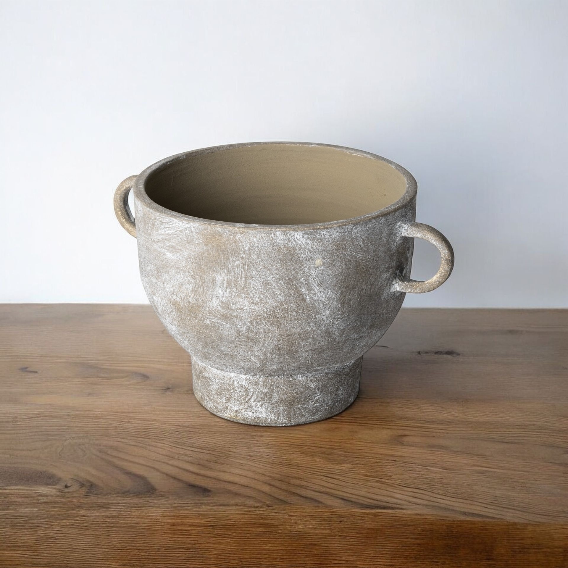 Brown Ceramic Abstract Cylinder Vase for Modern Home Decor