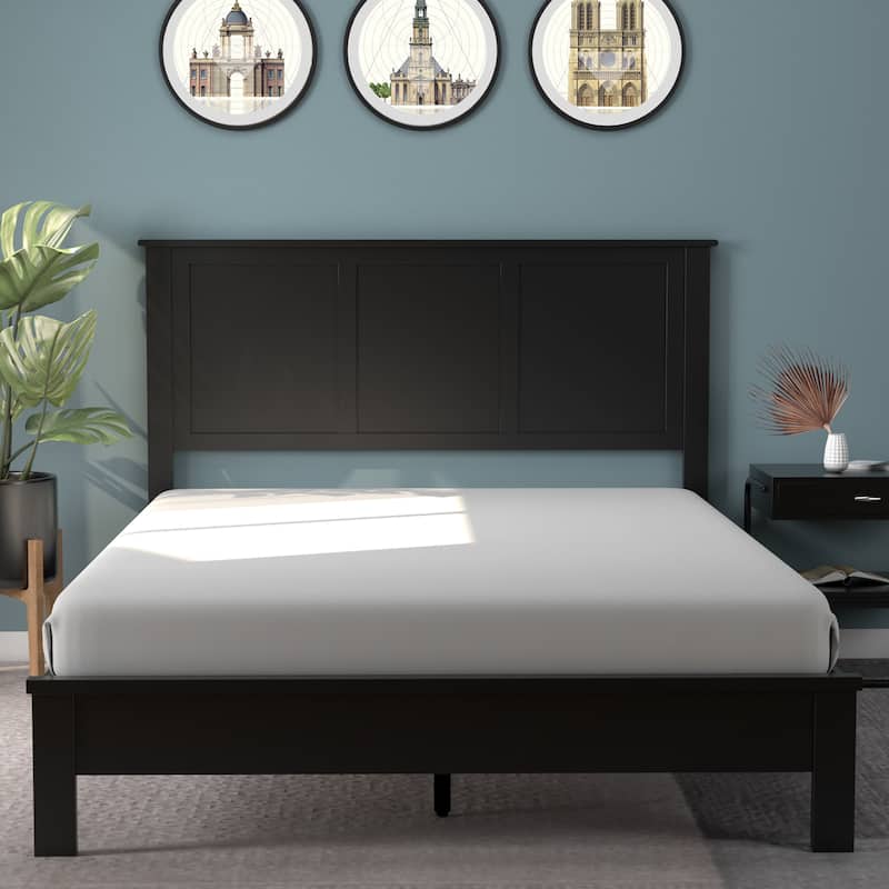 Costway Full Wood Headboard Flat Panel Pre-drilled Holes Height