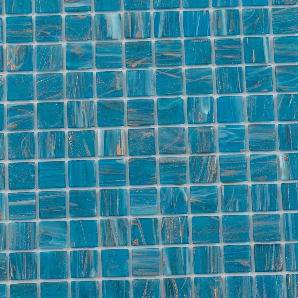 Apollo tile 12" x 12" Celestial Glossy Blue Glass Tile (20 sq ft/case) - 20 Pack
