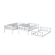 preview thumbnail 14 of 18, Detachable Rubber Wood Triple Bunk Bed with Ladders,Guardrails,Twin over Twin over Twin