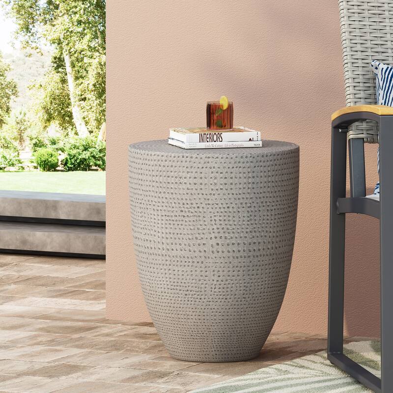 Outdoor LightWeight Concrete Side Table - 14.99