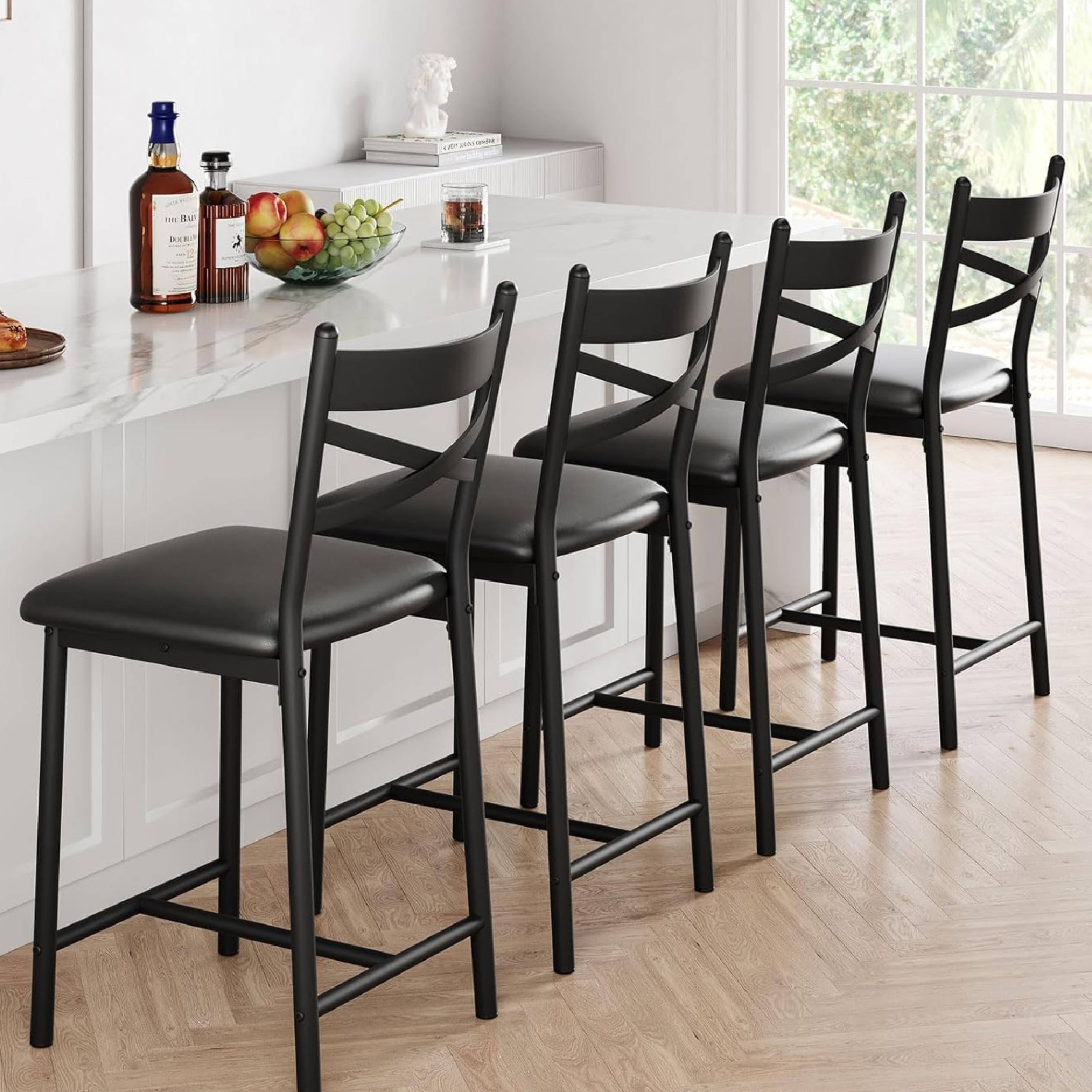 Modern Counter Height Bar Stools Set of 4