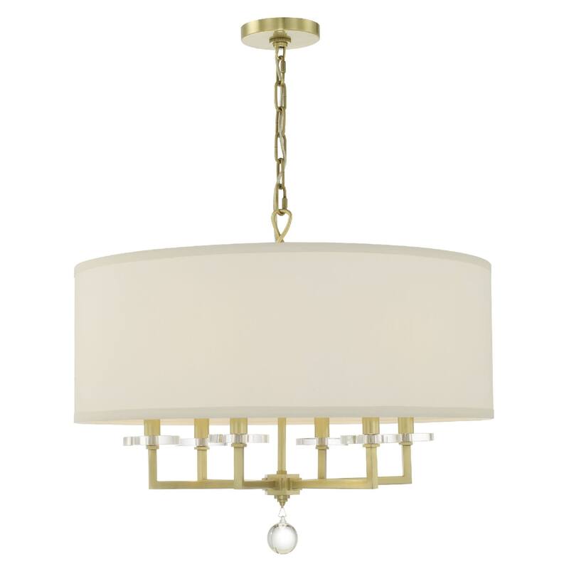 Crystorama Lighting Group Paxton 6 Light 26" Wide Drum Chandelier