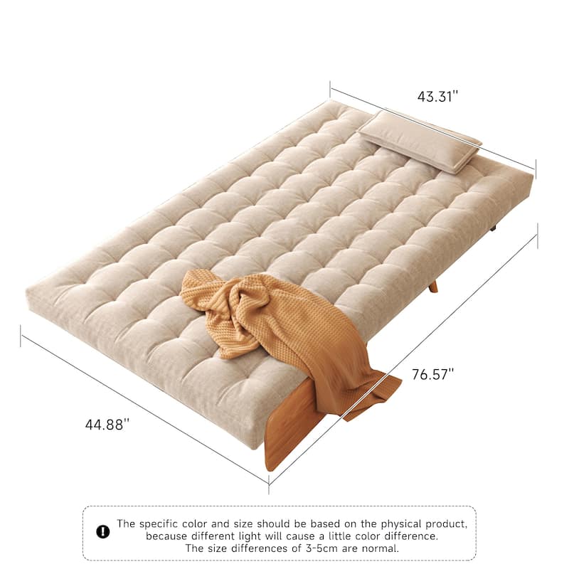 JASIWAY Modern Upholstered Sofa Bed, Beige
