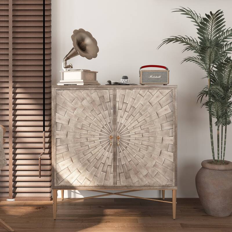 2 Door Vintage Accent Cabinet