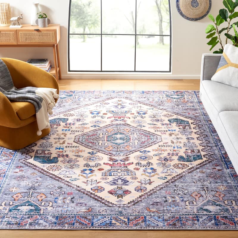 SAFAVIEH Tucson Machine Washable Slip Resistant Eilish Boho Oriental