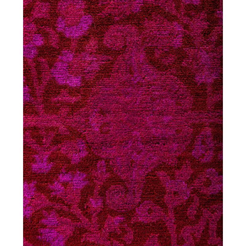 Overdyed One-of-a-Kind Hand-Knotted Area Rug - Red - 5' 1" x 8' 1"