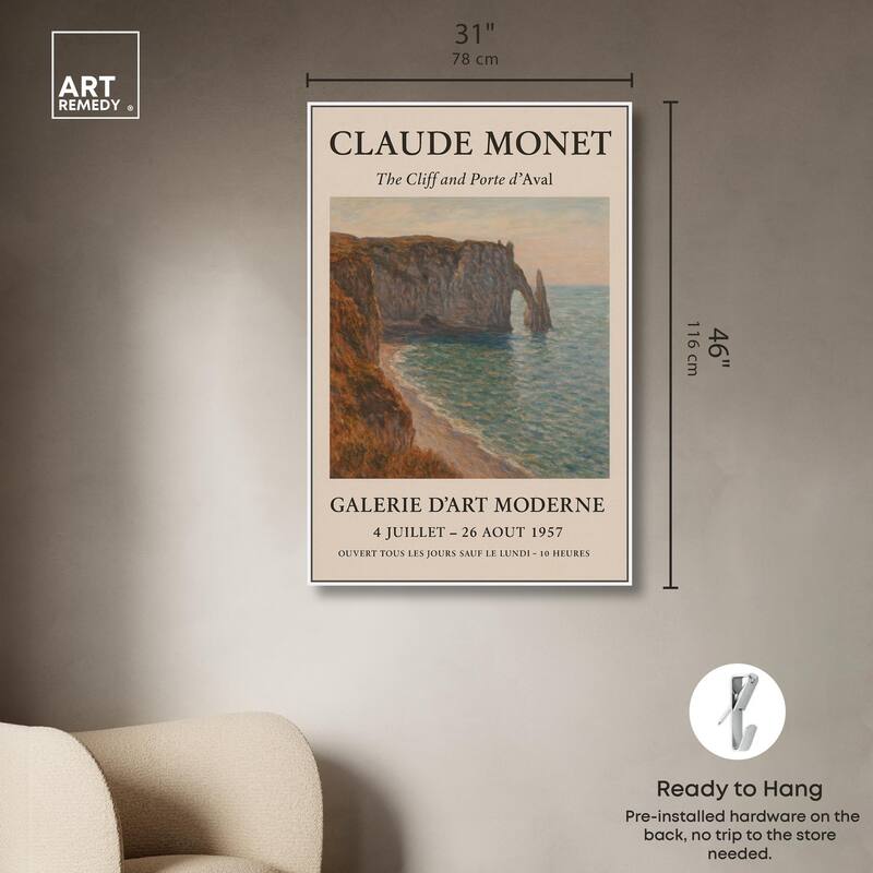 Monet's Seascape Canvas by Art Remedy