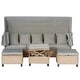 preview thumbnail 3 of 16, Modern Outdoor 4-piece UV-proof Resin Wicker Patio Sofa Set with Retractable Canopy