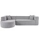 preview thumbnail 7 of 41, Roomfitters Modern Sectional Sofa with Curved Design, Luxurious Chenille Fabric, Two Throw Pillows, L-Shaped Modular Couch