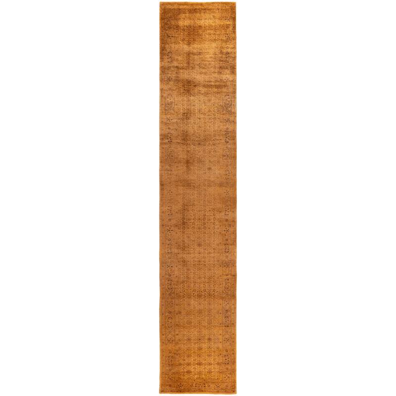 Overdyed One-of-a-Kind Hand-Knotted Area Rug - Brown - 2' 9" x 14' 5"