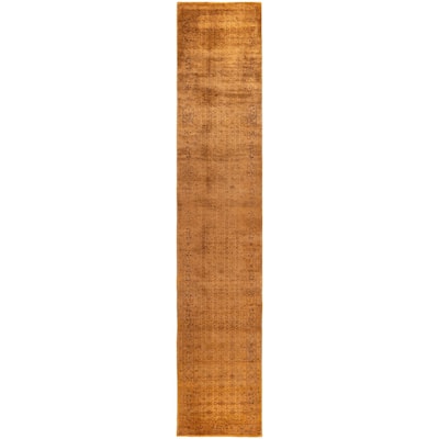 Overdyed One-of-a-Kind Hand-Knotted Area Rug - Brown - 2' 9" x 14' 5"