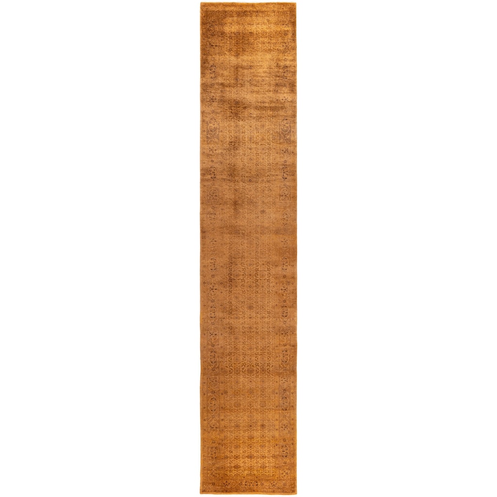 Overdyed One-of-a-Kind Hand-Knotted Area Rug - Brown - 2' 9" x 14' 5"