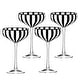 preview thumbnail 5 of 5, 10 Strawberry Street Black & White Stripe Glassware