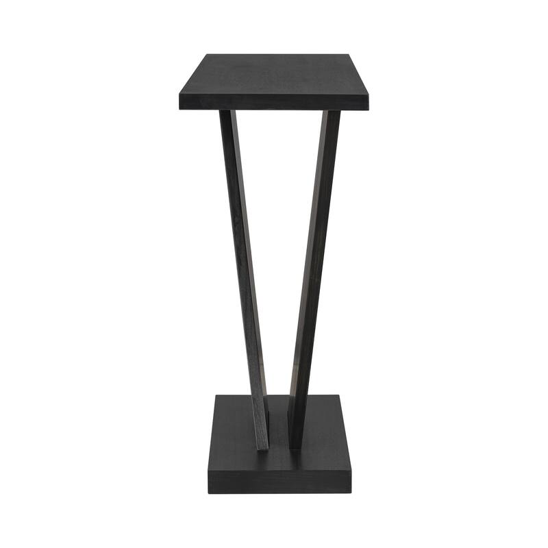 59.8" V-Base Console Table with Natural Wood Veneer