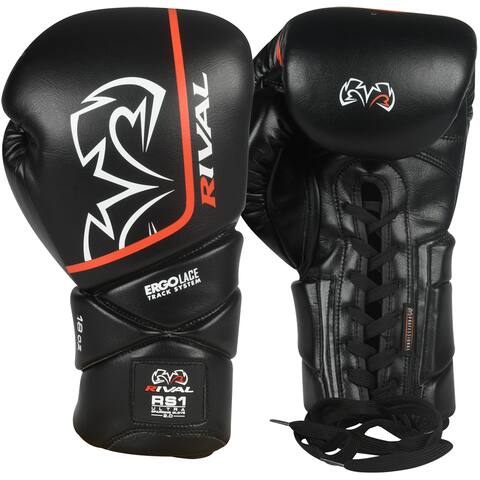 Rival Boxing RS1 2.0 Ultra Pro Lace-Up Sparring Gloves - Black