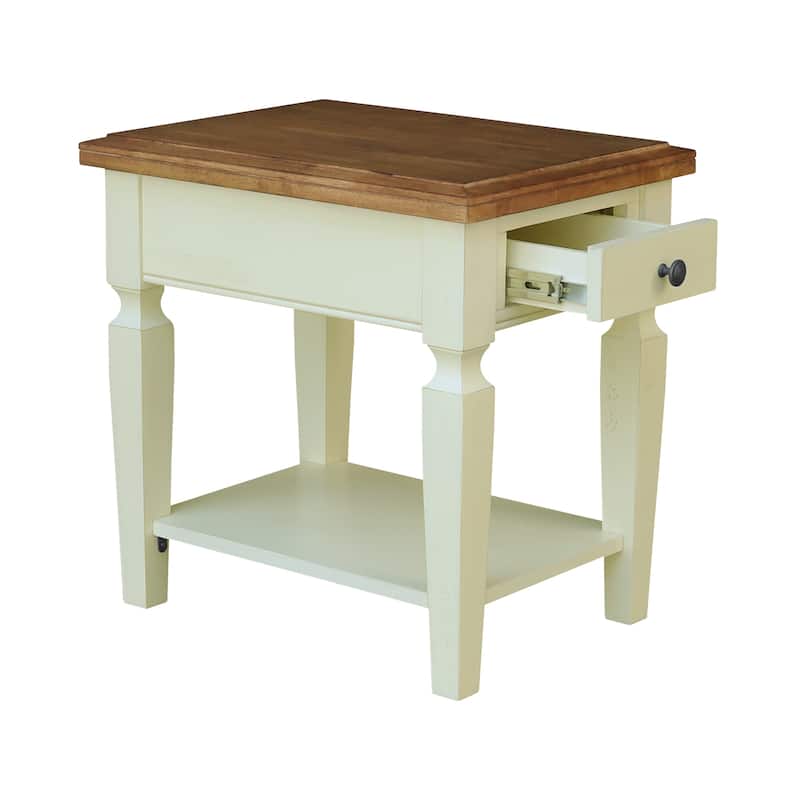 Vista Solid Wood End Table - 18"W x 24"D x 24"H