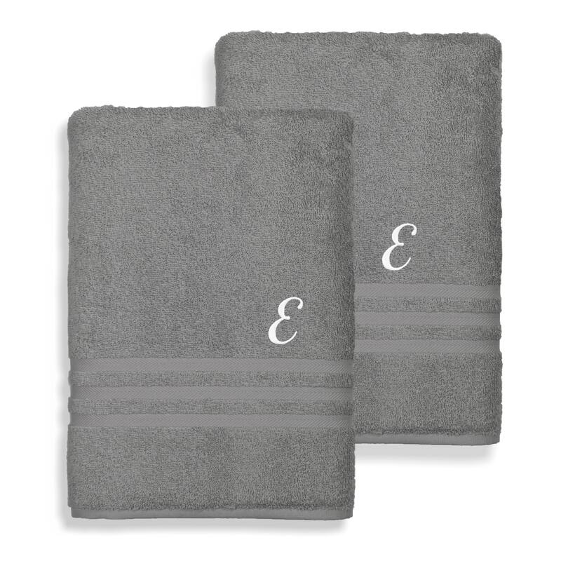 Authentic Hotel and Spa 100% Turkish Cotton 2PC Denzi Bath Towel Set - E