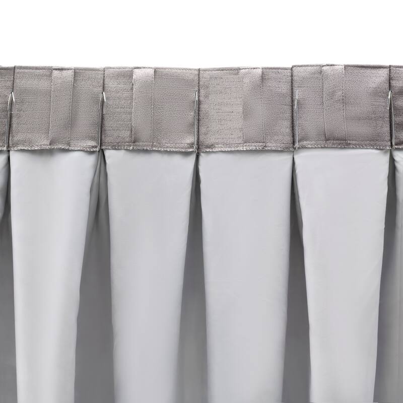 Premium Grasscloth Sheen Pinch Pleat w Back Tab Patio Curtain Panel