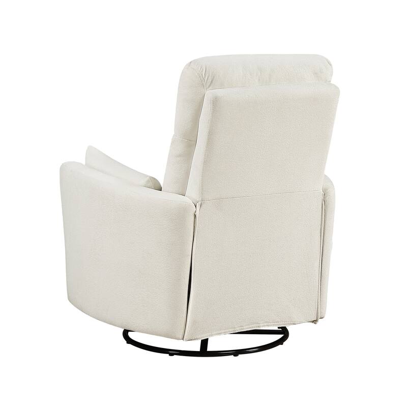 Fremont & Park Lennon 35" Microfiber Manual Swivel Glider Recliner - Removable Back