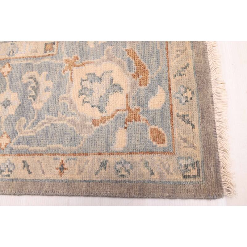 ECARPETGALLERY Hand-knotted Modern Oushak Grey Wool Rug - 7'11 x 9'11