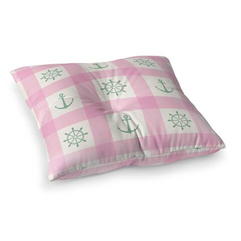 ANCHOR GALORE PINK and MINT Floor Pillow by Kavka Designs