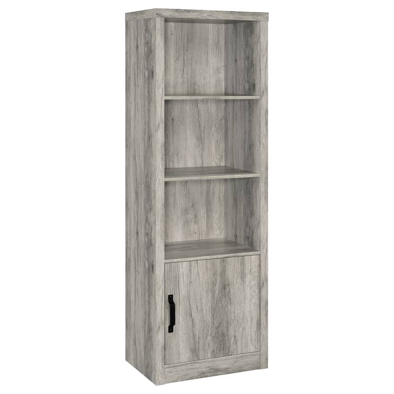 Burke 3-shelf Engineered Wood Media Tower Grey Driftwood - Grey Driftwood