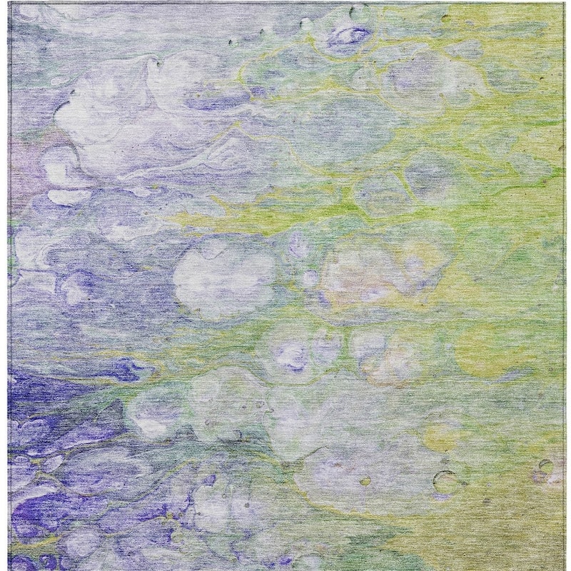 HomeRoots Abstract Transitional Rectangle Outdoor Rug