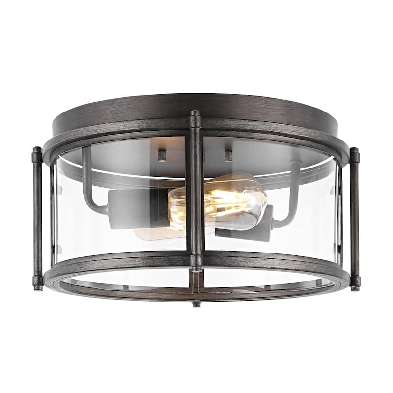 SAFAVIEH Lighting Tiller Flush Mount - 14"W x 14"D x 7"H