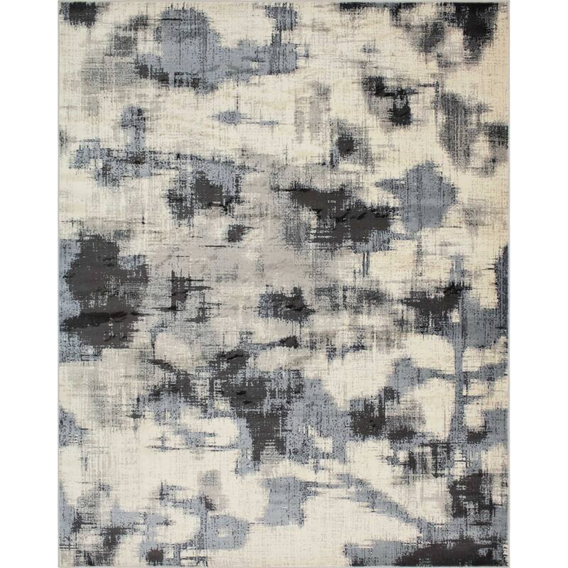 Noori Rug Lagoon Carmelita Abstract Modern Multicolor Area Rug - 4'3" x 6'0" - Ivory/Charcoal