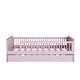 preview thumbnail 11 of 12, Wood Twin Size Platform Bed with Guardrail,Trundle and Open Fence Design,Kids and Baby