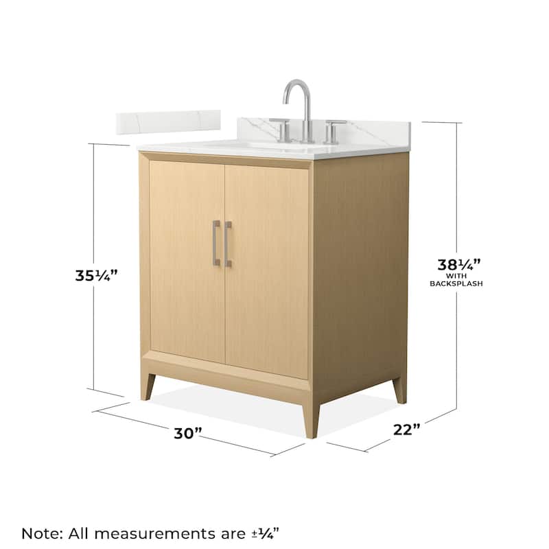 Wyndham Collection WCH7575-30S-QTZ-US3MXX Janna 30" Free Standing