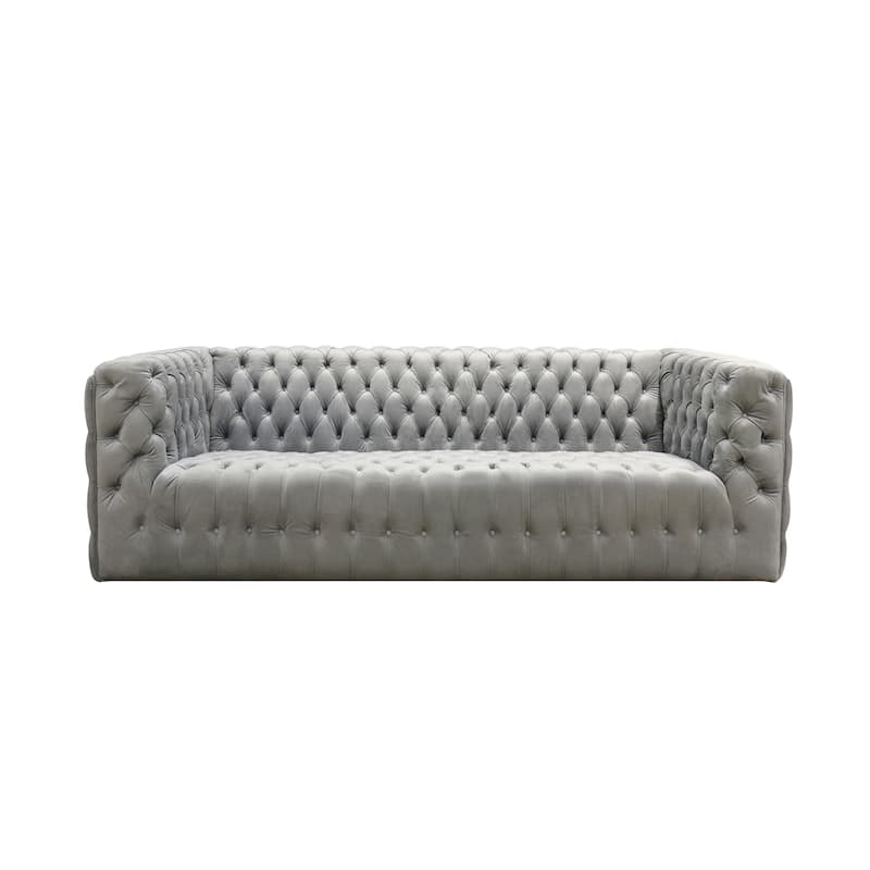 Pasargad Home Vicenza Velvet Tufted Sofa - L89.37"XD36.22"XH30"
