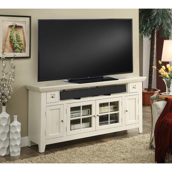 Wooden top soundbar shelf