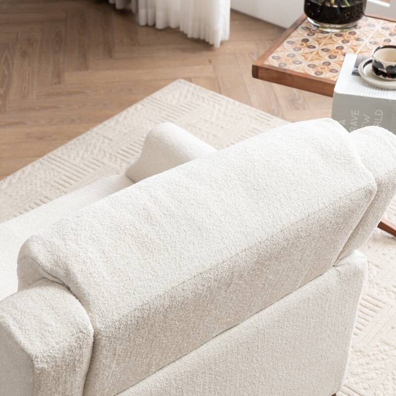 Upholstered Armchair With Wood Legs, Accent Chair