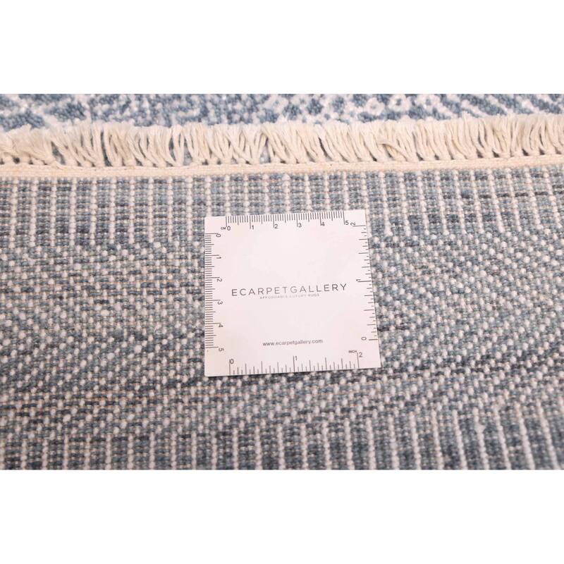 ECARPETGALLERY Hand-knotted Finest Silk Shadow Navy Silk, Wool Rug - 9'1 x 12'3